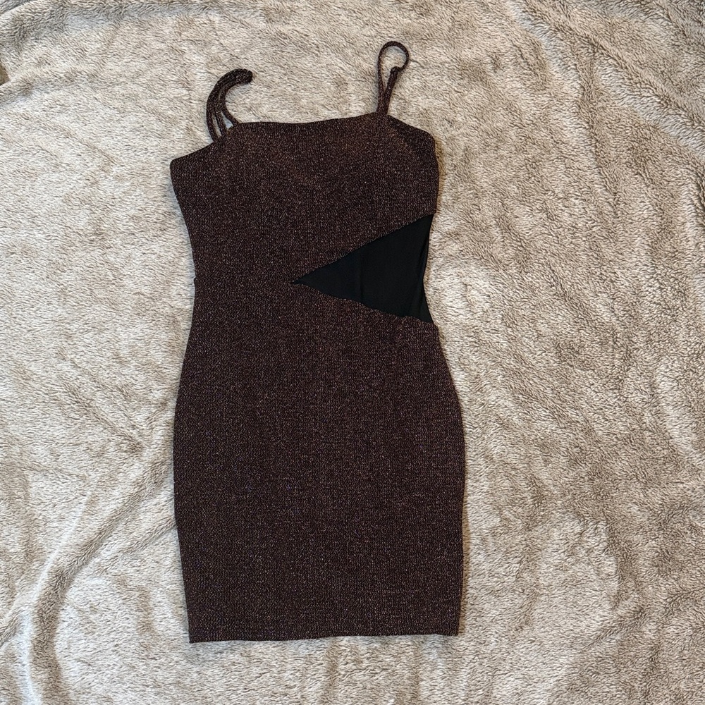 Elegant Black and Brown Women's Dress